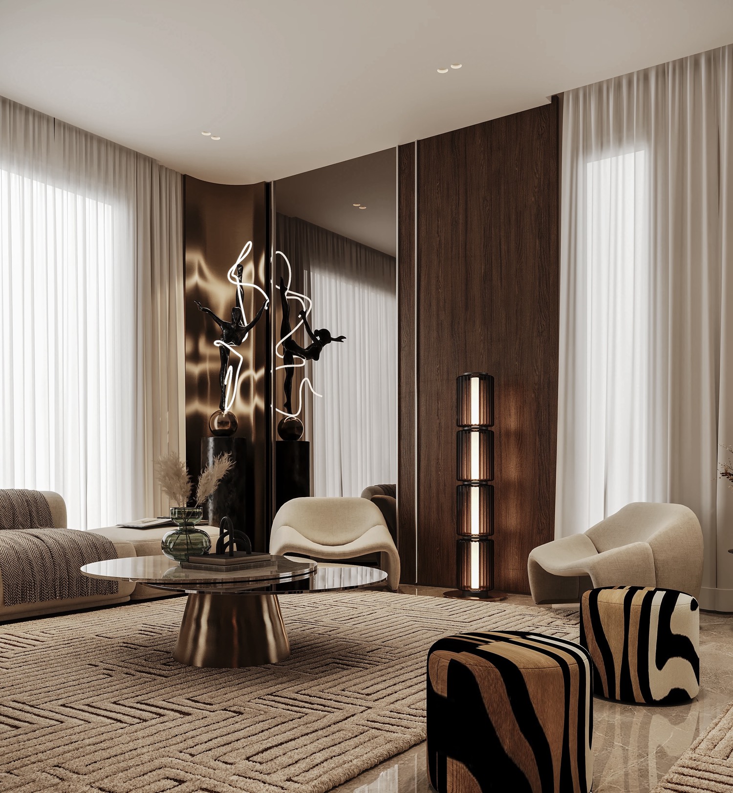 Villa I Onyx — Un coin pour lire — Choulex, Genève, Suisse