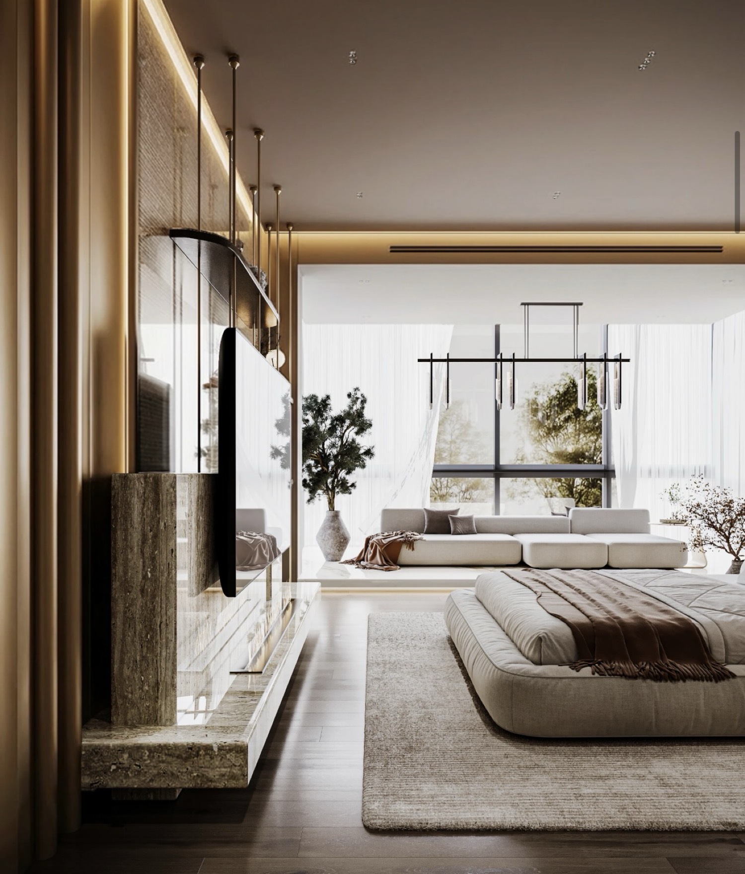 Villa I Onyx — Suite et salon — Choulex, Genève, Suisse