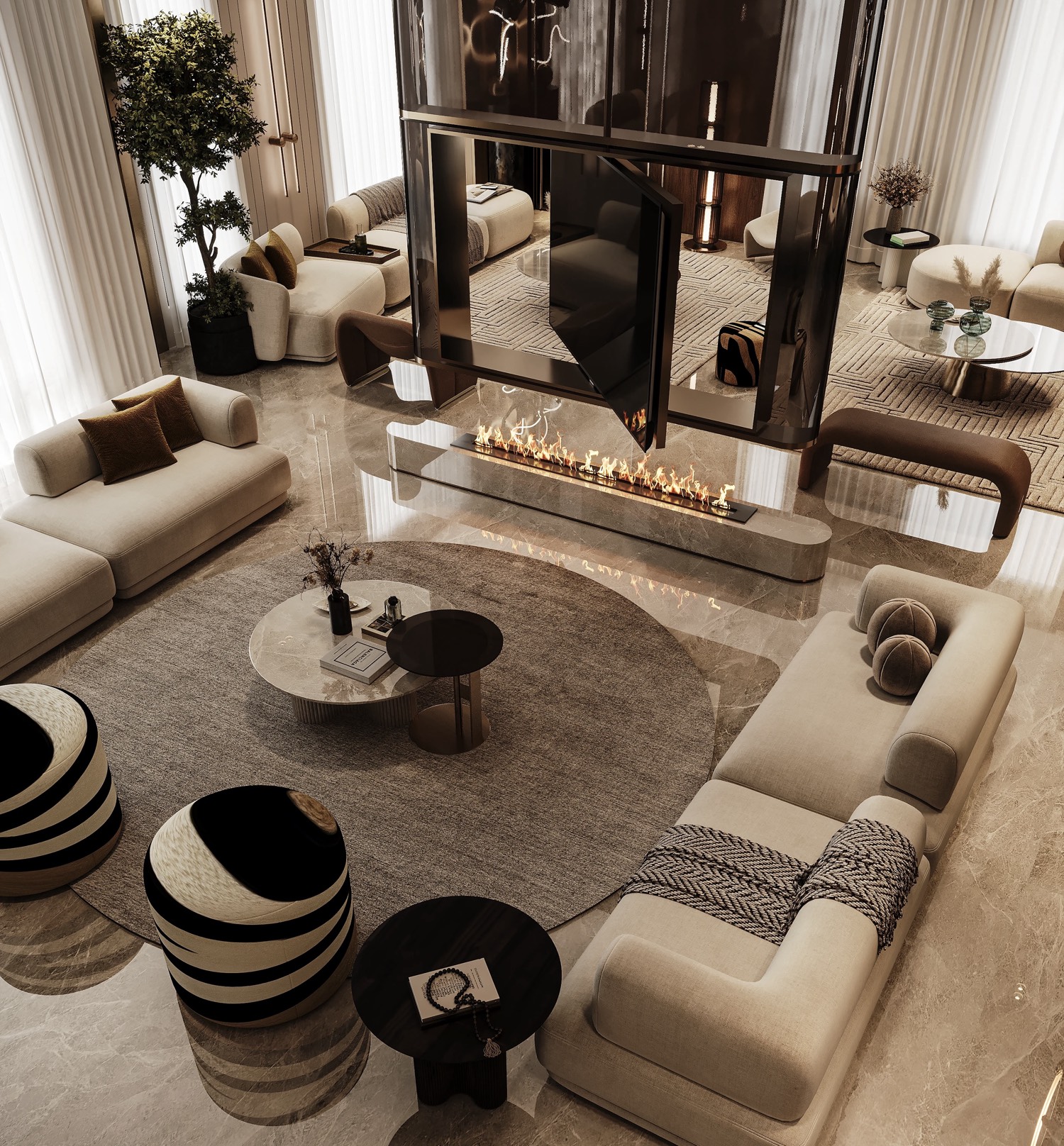 Villa I Onyx — Le séjour — on s'y installe — Choulex, Genève, Suisse